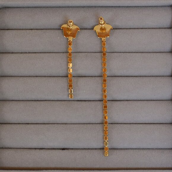 NWOT Crystal Stud Earring Pair With Offset Length - Picture 3 of 4